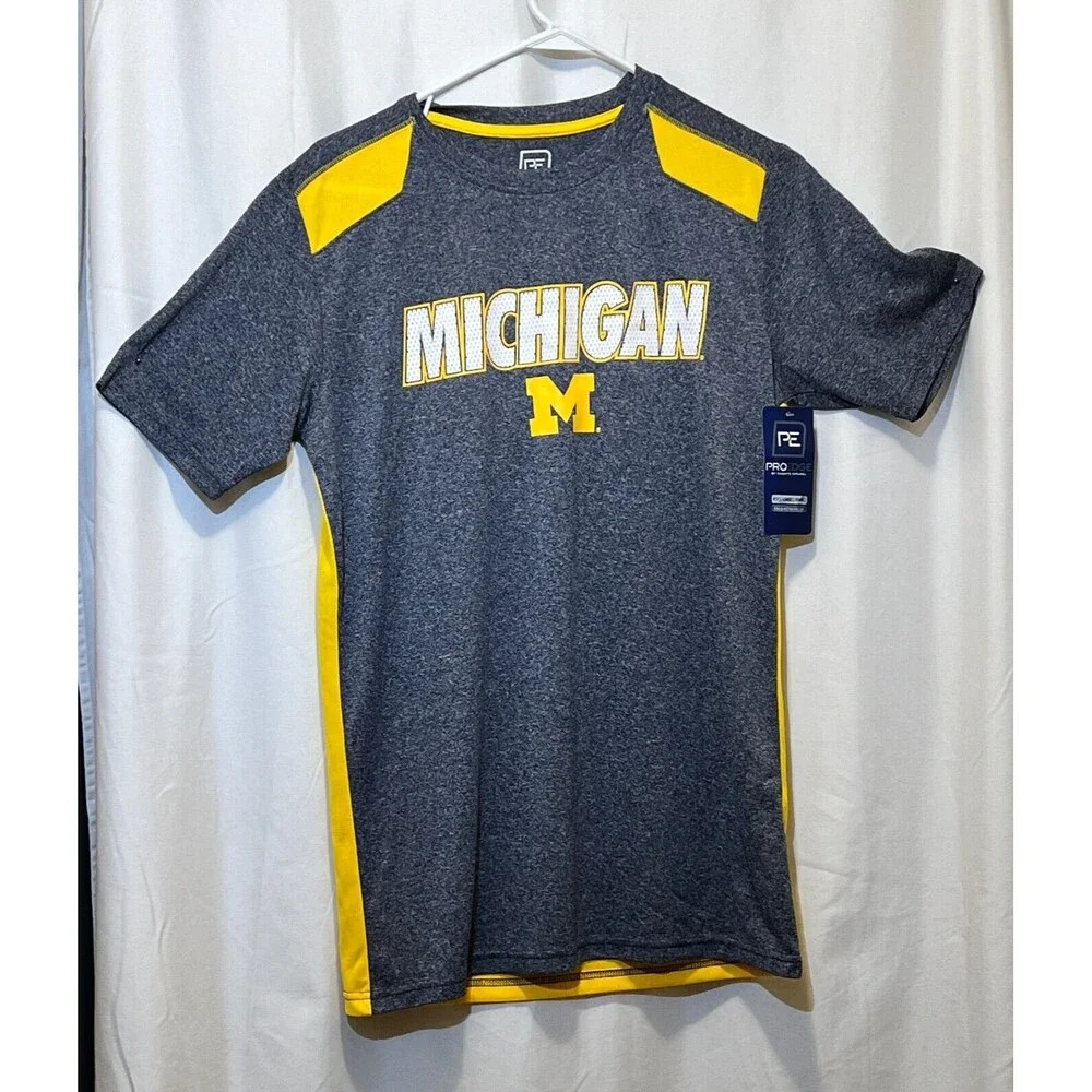 Pro Edge University Of Michigan T-Shirt Tee Mens Size Medium NWT
